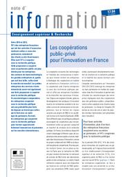 Les coopérations public-privé pour l'innovation en France / Samih Atmane et Anna Testas | TESTAS, Anna. Auteur