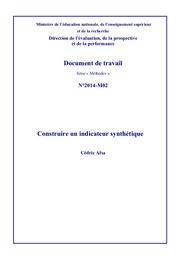 Construire un indicateur synthétique / Cédric Afsa | AFSA, Cédric. Auteur