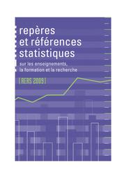 Repères et références statistiques enseignements, formation, recherche : [2009] / Ministère de l'éducation nationale | VITRY, Daniel. Directeur de publication