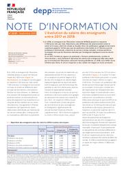 L’évolution du salaire des enseignants entre 2017 et 2018 / Marion Desfresne | DEFRESNE, Marion. Auteur