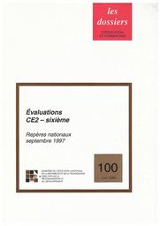 Evaluation CE2 - 6ème : Résultats nationaux, septembre 1997 | COLMANT, Marc. Auteur