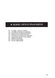 Repères et références statistiques : sur les enseignements et la formation : édition 1993. Chapitre 10, Budget, coûts et financements / Ministère de l'éducation nationale. Direction de l'évaluation et de la prospective | THELOT, Claude. Directeur de publication