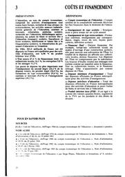 Repères et références statistiques : sur les enseignements et la formation : édition 1989 : année scolaire et universitaire 1987-1988. Chapitre 3, Coûts et financement / Ministère de l'éducation nationale, de la jeunesse et des sports. Direction de l'évaluation et de la prospective | BOISIVON , Jean-Pierre. Directeur de publication