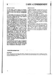 Repères et références statistiques : sur les enseignements et la formation : édition 1989 : année scolaire et universitaire 1987-1988. Chapitre 4, L'aide à l'enseignement / Ministère de l'éducation nationale, de la jeunesse et des sports. Direction de l'évaluation et de la prospective | BOISIVON , Jean-Pierre. Directeur de publication