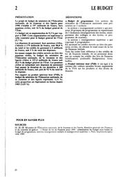 Repères et références statistiques : sur les enseignements et la formation : année scolaire et universitaire 1988-1989 : édition 1990. Chapitre 2, Le Budget / Ministère de l'éducation nationale, de la jeunesse et des sports. Direction de l'évaluation et de la prospective | BOISIVON , Jean-Pierre. Directeur de publication