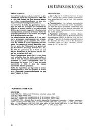 Repères et références statistiques : sur les enseignements et la formation : année scolaire et universitaire 1988-1989 : édition 1990. Chapitre 7, Les Elèves des écoles / Ministère de l'éducation nationale, de la jeunesse et des sports. Direction de l'évaluation et de la prospective | BOISIVON , Jean-Pierre. Directeur de publication