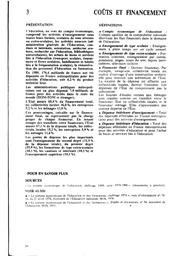 Repères et références statistiques : sur les enseignements et la formation : [édition 1984]. Chapitre 3, Coûts et financement : 1982-1983 / Ministère de l'éducation nationale. Service de l'informatique de gestion et des statistiques | MONDON, Pierre. Directeur de publication