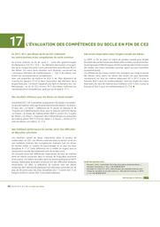 L'état de l'école 2018 : 29 indicateurs sur le système éducatif français. chap. 3, indicateurs 17 à 23 : les acquis des élèves / Ministère de l'éducation nationale et de la jeunesse | France. Ministère de l'éducation nationale et de la jeunesse (MENJ). Direction de l'évaluation, de la prospective et de la performance (DEPP)