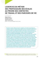 Education & Formations : Les enseignants : panorama, carrières et représentations du métier. article 09, L’exercice du métier des professeurs des écoles au prisme des contextes de travail et des parcours de vie / Magali Danner, Géraldine Farges, Sandrine Garcia, Jean-François Giret | DANNER, Magali. Auteur