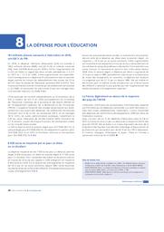 L'état de l'école 2020 : 31 indicateurs sur le système éducatif français . chap. 2, L'investissement / Ministère de l’Éducation nationale, de la Jeunesse et des Sports. Direction de l’évaluation, de la prospective et de la performance | ROSENWALD, Fabienne. Directeur de publication