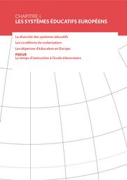 L'Europe de l'éducation en chiffres 2020. Chap. 1, Les systèmes éducatifs européens / Ministère de l'éducation nationale et de la jeunesse. Direction de l'évaluation, de la prospective et de la performance | ROSENWALD, Fabienne. Directeur de publication