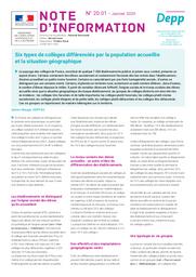 Six types de collèges différenciés par la population accueillie et la situation géographique / Sylvain Maugis | MAUGIS, Sylvain. Auteur