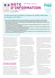 Le bilan annuel de la stratégie européenne en matière d’éducation et formation (« EF 2020 ») / Yann Fournier, Robert Rakocevic | FOURNIER, Yann. Auteur