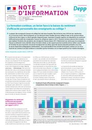 La formation continue, un levier face à la baisse du sentiment d’efficacité personnelle des enseignants au collège ? / Axelle Charpentier, Anaëlle Solnon | CHARPENTIER, Axelle. Auteur