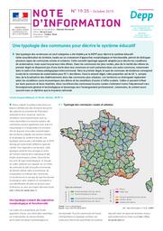 Une typologie des communes pour décrire le système éducatif / Cécile Duquet-Métayer et Olivier Monso | METAYER, Cécile. Auteur