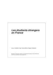 Les étudiants étrangers en France / Claire Teissier, Maël Theulière et Magda Tomasini | TEISSIER, Claire. Auteur