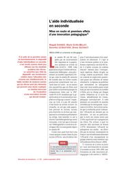 Education & Formations : 60 : juillet-septembre 2001. Chap. 4, L'aide individualisée en seconde : mise en route et premiers effets d'une innovation pédagogique / Magali Danner, Marie Duru-Bellat, Séverine Le-Bastard et Bruno Suchaut | DANNER, Magali. Auteur