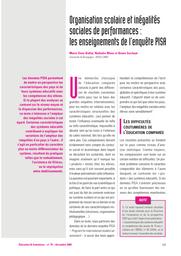 Education & Formations : N° 70 [décembre 2004]. Chap. 8, Organisation scolaire et inégalités sociales de performance : les enseignements de l'enquête PISA / Marie Duru-Bellat, Nathalie Mons et Bruno Suchaut | DURU-BELLAT, Marie. Auteur