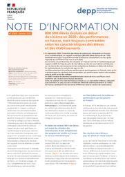 800 000 élèves évalués en début de sixième en 2020 : des performances en hausse, mais toujours contrastées selon les caractéristiques des élèves et des établissements / Sandra Andreu, Linda Ben Ali, Anaïs Bret, Reinaldo Dos Santos, Hélène Durand de Monestrol, Karine Lambert, Aïcha M’Bafoumou, Vincent Paillet, Thierry Rocher, Ronan Vourc’h | ANDREU, Sandra. Auteur