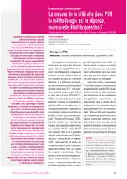 Éducation & formations : Comparaisons internationales : n° 78 [novembre 2008]. article 05, La mesure de la littératie dans PISA : la méthodologie est la réponse, mais quelle était la question ? / Pierre Vrignaud | VRIGNAUD, Pierre. Auteur