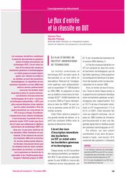 Education & Formations : L’enseignement professionnel Suivi de Les conditions de vie des étudiants : n° 75 [ octobre 2007 ]. article 13, Le flux d’entrée et la réussite en DUT / Sylvaine Péan, Danielle Prouteau. L’enseignement professionnel aux niveaux V et IV In Thème 1 L’enseignement professionnel | PEAN, Sylvaine. Auteur