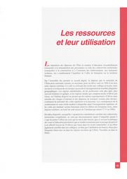 Géographie de l'Ecole : 1997. Chapitre 2, Les ressources et leur utilisation / Ministère de l'éducation nationale, de l'enseignement supérieur et de la recherche, Direction de l'évaluation et de la prospective | THELOT, Claude. Directeur de publication