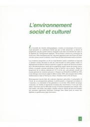 Géographie de l'Ecole : 1996. Chapitre 1, L'environnement social et culturel / Ministère de l'éducation nationale, de l'enseignement supérieur et de la recherche. Direction de l'évaluation et de la prospective | THELOT, Claude. Directeur de publication