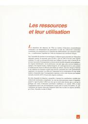 Géographie de l'Ecole : 1996. Chapitre 2, Les ressources et leur utilisation / Ministère de l'éducation nationale, de l'enseignement supérieur et de la recherche. Direction de l'évaluation et de la prospective | THELOT, Claude. Directeur de publication