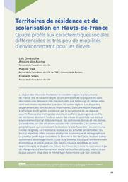 Education & Formations : Les territoires de l'éducation : des approches nouvelles, des enjeux renouvelés : numéro 102 juin 2021. article 06, Territoires de résidence et de scolarisation en Hauts-de-France : quatre profils aux caractéristiques sociales différenciées et très peu de mobilités d’environnement pour les élèves / Loïc Ourdouillie, Antoine Van Assche, Magalie Vigé, Élisabeth Vilain | OURDOUILLIE , Loïc . Auteur