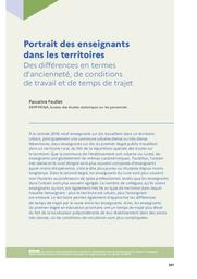 Education & Formations : Les territoires de l'éducation : des approches nouvelles, des enjeux renouvelés : numéro 102 juin 2021. article 17, Portrait des enseignants dans les territoires : des différences en termes d'ancienneté, de conditions de travail et de temps de trajet / Pascaline Feuillet | FEUILLET, Pascaline. Auteur