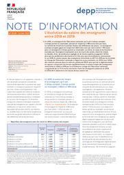 L’évolution du salaire des enseignants entre 2018 et 2019 / Marion Defresne | DEFRESNE, Marion. Auteur
