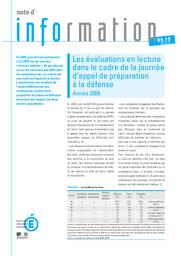 L'évaluations en lecture dans le cadre de la journée d'appel de préparation à la défense : année 2008 / Fanny De La Haye, Jean-Emile Gombert, Jean-Philippe Rivière, Thierry Rocher | DE LA HAYE, Fanny. Auteur