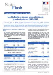 Les étudiants en classes préparatoires aux grandes écoles en 2016-2017 / Mathias Denjean | DENJEAN, Mathias. Auteur