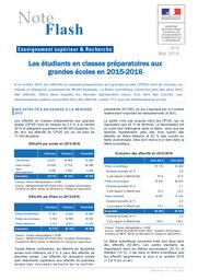 Les étudiants en classes préparatoires aux grandes écoles en 2015-2016 / Mathias Denjean | DENJEAN, Mathias. Auteur