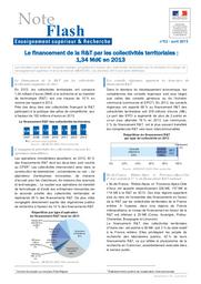 Le financement de la R&T par les collectivités territoriales : 1,34 Milliard euros en 2013 / Claudette-Vincent Nisslé et Laurent Perrain | PERRAIN, Laurent. Auteur