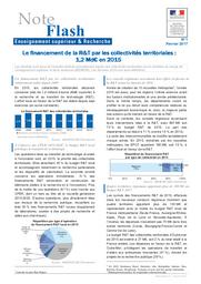 Le financement de la R&T par les collectivités territoriales : 1,2 milliard d'euros en 2015 / Claudette-Vincent Nisslé et Laurent Perrain | PERRAIN, Laurent. Auteur