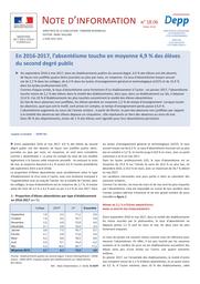 En 2016-2017, l'absentéisme touche en moyenne 4,9 % des élèves du second degré public / Sophie Cristofoli | CRISTOFOLI, Sophie. Auteur