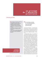 Education & Formation : Grand thème : L'éducation prioritaire.- N° 61 - octobre-décembre 2001. première partie, La politique de l'éducation prioritaire. article 02, Le pilotage de l'éducation prioritaire / Jean-Claude Emin, Françoise Oeuvrard, Jean-Luc Cousquer, Jean-François Schmitt | EMIN, Jean-Claude. Auteur