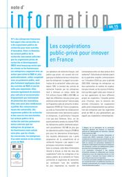 Les coopérations public-privé pour innover en France / Estelle Dhont-Peltrault, Etienne Pfister | DHONT-PELTRAULT, Estelle. Auteur