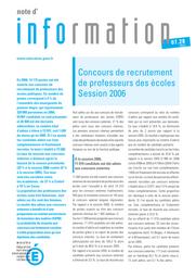 Concours de recrutement de professeurs des écoles : session 2006 | MICHEL, Paola. Auteur