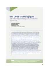 Education & Formations : numéro 104 août 2022 : Varia. article 02, Les CPGE technologiques : se métamorphoser pour persévérer et réussir / Christine Fontanini, Saeed Paivandi, Clémentine Resve | FONTANINI, Christine . Auteur