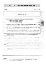 Situation dans les établissements publics du 1er degré à la rentrée 1981-1982. | France. Ministère de l'Education nationale (MEN)