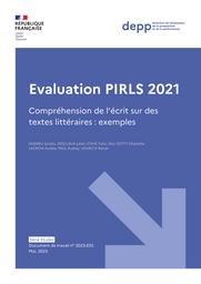 Evaluation PIRLS 2021 : Compréhension de l’écrit sur des textes littéraires : exemples / Sandra Andreu, Julien Desclaux, Yann Eteve, Charlotte Gill-Sotty, Aurélie Lacroix, Audrey Paul, Ronan Vourc'h | ANDREU, Sandra. Auteur