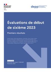 Évaluations de début de sixième 2023 : Premiers résultats / Sandra Andreu, Marie-Ange Ballereau, Anaïs Bret, Caren Chaaya, Hélène Durand de Monestrol, Marguerite Garnero, Charlotte Gill-Sotty, Laure Heidmann, Aurélie Lacroix, Christophe Laskowski, Audrey Léger, Sandrine Maury, Aïcha M’Bafoumou, Audrey Paul, Vincent Paillet, Élodie Persem, Thierry Rocher, Guillaume Rue, Virginie Sathicq, Ronan Vourc’h | ANDREU, Sandra. Auteur