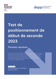 Test de positionnement de début de seconde 2023 : Premiers résultats / Sandra Andreu, Vincent Bernigole, Anaïs Bret, Hélène Durand de Monestrol, Adrien Fernandez, Marguerite Garnero, Charlotte Gill-Sotty, Laure Heidmann, Marina Hick, Vicky Kass-Canonge, Aurélie Lacroix, Christophe Laskowski, Audrey Léger, Nathalie Marin, Stéphanie Mas, Audrey Paul, Élodie Persem, Thierry Rocher, Guillaume Rue, Jean-Fabrice Stachowiak, Patrice Virieux, Ronan Vourc’h, Philippe Wuillamier | ANDREU, Sandra. Auteur