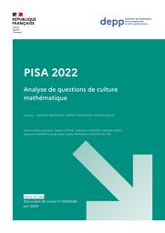 PISA 2022 : analyse de questions de culture mathématique / Vincent Bernigole, Adrien Fernandez, Franck Salles | BERNIGOLE, Vincent. Auteur