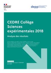 CEDRE Collège Sciences expérimentales 2018 : analyse des résultats / Sandra ANDREU, Anaïs BRET, Audrey CAMPBELL, Martin FAURE, Benjamin FORICHON, Charlotte GILL-SOTTY, Brigitte HAZARD, Odile LEBOEUF, Fabien LESCENE, Jessica NADEAU, Louis-Marie NININ, Dominique NOISETTE, Claude PERRIN, Cécile ROULLEAU, Léa ROUSSEL, Camille ROUX-GOUPILLE, Julien THOMAS, Nathalie RICHARD, Sophie ROBERT, Ronan VOURC’H, Delphine WEYMIENS, Manuelle ZITOUNI | ANDREU, Sandra. Auteur