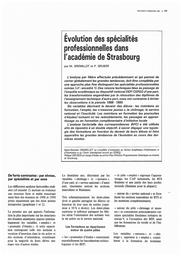 Education & Formations : n° 31 - avril / juin 1992 : La scolarisation maternelle à 2 ans : effets pédagogiques et sociaux ■ Disparités entre collèges publics ■ Variations des performances scolaires et effet d'établissement ■ Académie de Strasbourg : Évolution du système éducatif et insertion professionnelle ■ La rentrée 91 dans le 1er degré : bilan et perspectives pour 92 et 93 ■. article 05, Evolution des spécialités professionnelles dans l'académie de Strasbourg / Marie-Henriette Gremillet et Philippe Gruber | GREMILLET, Marie-Henriette. Auteur